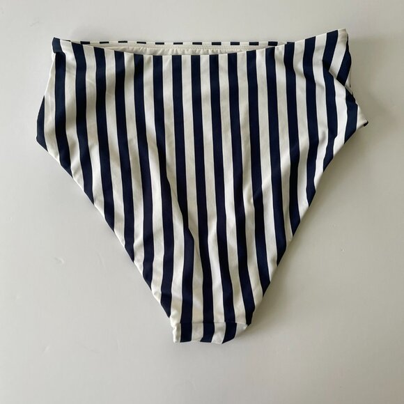 NEW Women's Anthropologie x CELANDINE High-Waisted Bikini Bottoms Navy Medium M - Picture 5 of 5